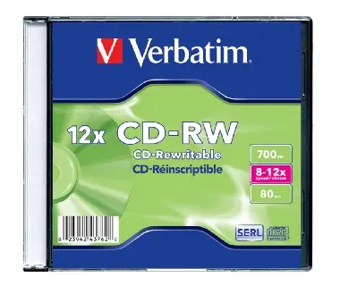 Verbatim CD-RW / 700 MB / 80 min / 12x / 10ks jewel case
