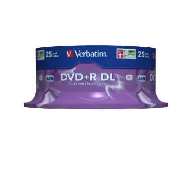 Verbatim DVD+R DL Matt Silver 25ks / 8.5 GB / 8x