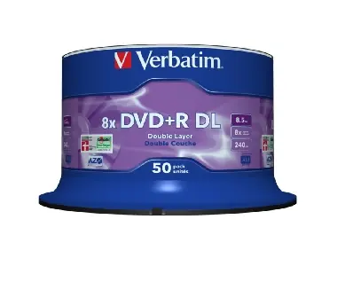 Verbatim DVD+R DL Matt Silver 50ks / 8.5 GB / 8x