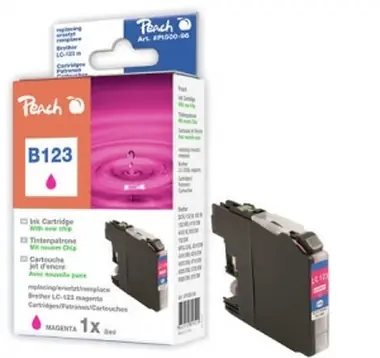 Peach LC-123 alternativní cartridge / pro Brother DCP-J4110 / 8 ml / purpurová