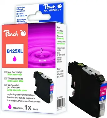 Peach LC-125XL alternativní cartridge / pro Brother DCP-J4510 / 14 ml / purpurová
