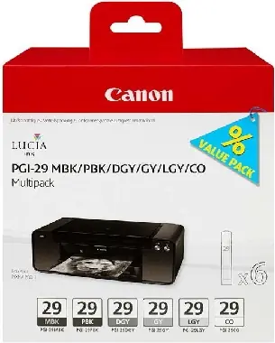 Canon PGI-29 originální cartridge (4868B018) / MBK / PBK / DGY / GY / LGY / CO / Multi