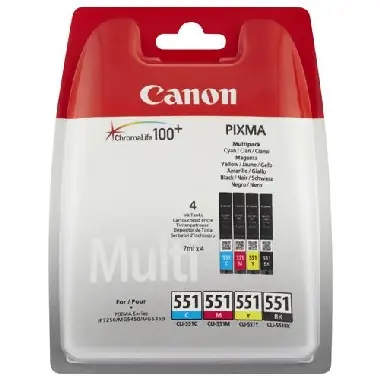 Canon CLI-551 originální cartridge (6509B008) / C / M / Y / BK / Multipack