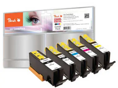 Peach Combi Pack s čipem / XL-verze / kompatibilní s Canon PGI-550 / CLI-551