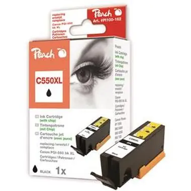 Peach CLI-550XL alternativní cartridge s čipem / Pixma iP7250 / Černá