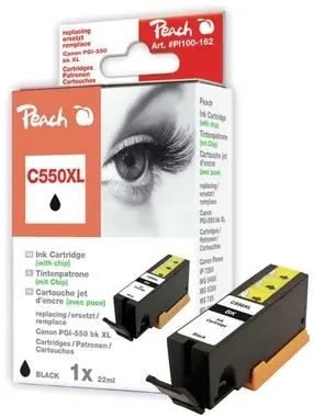 Peach remanufctured CLI-550XL alternativní cartridge / Pixma iP7250 / Černá