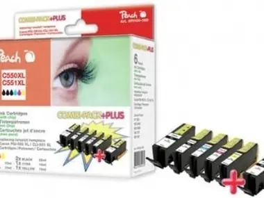 Peach remanufctured PGI-550XL/CLI-551XL MultiPack Plus alternativní cartridge / Pixma iP7250 / Multipack Plus