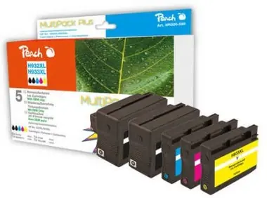 Peach Remanufactured 932XL a 933XL MultiPack Plus alternativní cartridge / HP OFFICEJET 6100 / OEM Chip / MultiPack Plus