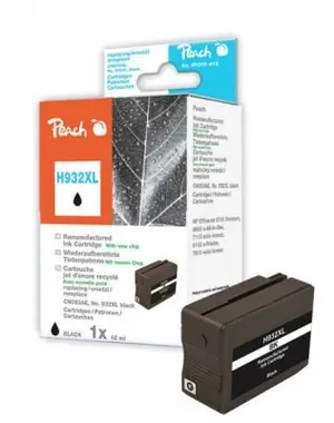 Peach Remanufactured 932XL alternativní cartridge / HP OFFICEJET 6100 / OEM Chip / černá