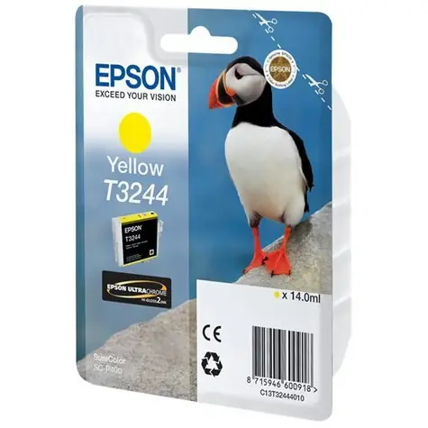 EPSON originální cartridge T3244 / SureColor SC-P400 / 14ml / žlutá