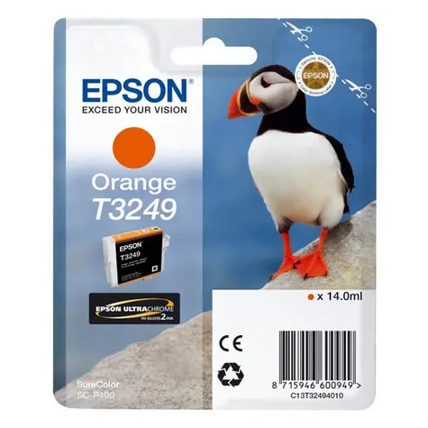 EPSON originální cartridge T3249 / SureColor SC-P400 / 14ml / oranžová