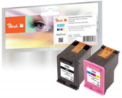 Peach Remanufactured MultiPack HP302 alternativní cartridge / OfficeJet 3830 / 5+8 ml / MultiPack