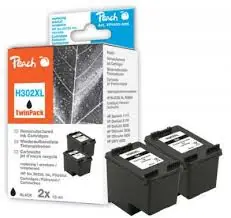 Peach Remanufactured TwinPack HP302XL alternativní cartridge / OfficeJet 3830 / 2x15 ml / černá