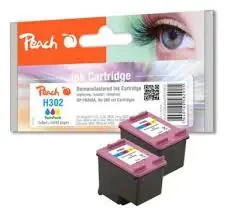 Peach Remanufactured TwinPack HP302XL alternativní cartridge / OfficeJet 3830 / 2x18 ml / barevná