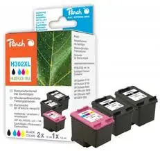 Peach Remanufactured MultiPack Plus HP302XL alternativní cartridge / OfficeJet 3830 / 2x15+18 ml / MultiPack Plus
