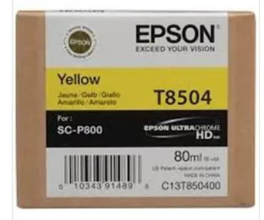 EPSON originální cartridge T850400 UltraChrome HD / 80ml / Žlutá photo