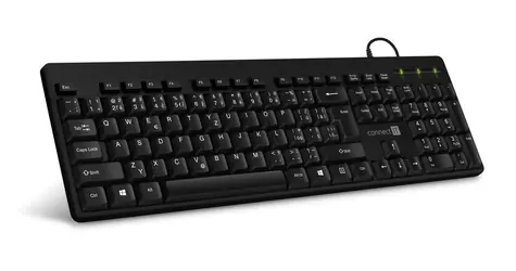 CONNECT IT standard černá / Kancelářská klávesnice / CZ&SK layout / USB / 1.8 m