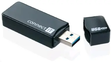 CONNECT IT USB 3.0 GEAR černá / Externí čtečka karet / USB / MicroSD / SD