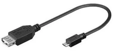 PremiumCord, USB redukce kabel USB A/female - Micro USB/male 20cm