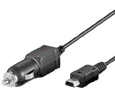 Nabíjecí zdroj s konektorem mini USB pro mobilní telefony do automobilu 1A