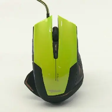 E-BLUE myš Mazer R zelená / optická / drátová / herní / USB / 6 tlačítek + kolečko / 2400 dpi