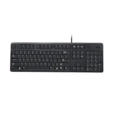 DELL klávenice standard/ Quietkey/ Qwerty/ US/ mezinárodní/ USB/ drátová/ černá
