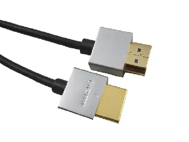 PremiumCord Slim HDMI High Speed + Ethernet kabel 3 m / zlacené konektory