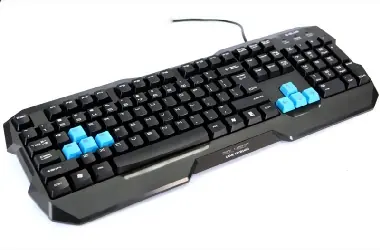 E-BLUE Polygon klávesnice / herní / odolná proti polití / USB / US / černá