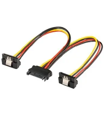 PremiumCord  Napájecí rozdvojka k HDD SATA - 2x SATA zalomený 90°