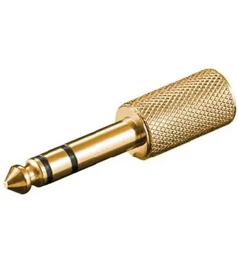 PremiumCord Adaptér stereo jack 6.3 - stereo jack 3.5  M/F zlacený