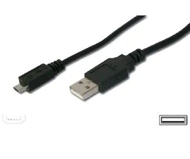 PremiumCord Kabel micro USB 2.0, A-B 20cm černá