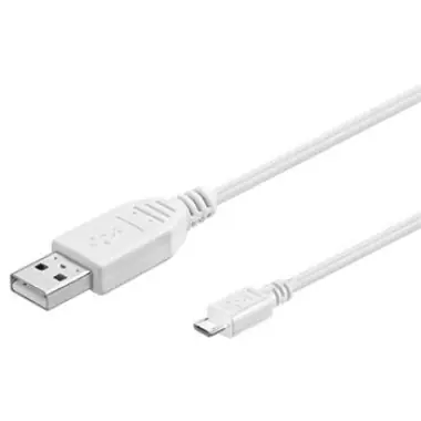 PremiumCord Kabel micro USB 2.0, A-B 20cm bílá