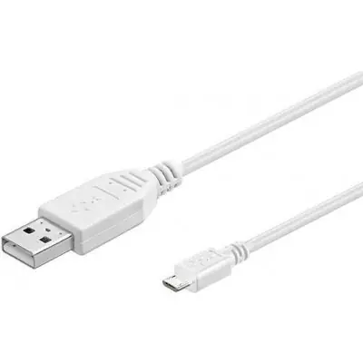 PremiumCord Kabel micro USB 2.0, A-B 5m / bílá