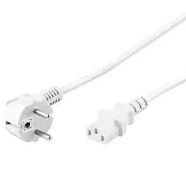PremiumCord Kabel síťový 230V k počítači 2m / bílý