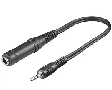 PremiumCord Redukce audio 3.5mm stereojack - 6.35mm stereojack 0.2m M/F