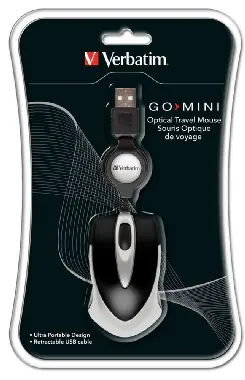 Verbatim GO MINI myš černá / optická / drátová / cestovní