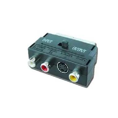 Gembird redukce SCART / 3 CINCH (RCA) + 1 S-Video (přepínatelná IN/OUT)