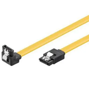 PremiumCord SATA III 90° kabel s kovovou západkou 0.5m