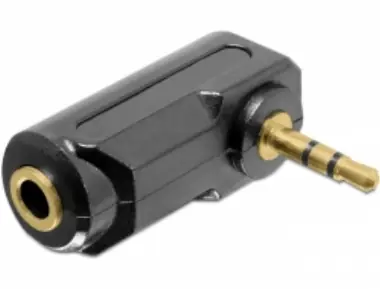 DeLock audio adaptér stereo jack 3.5 mm 3 pin samec na samici / pravoúhlý