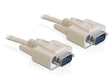 DeLock sériový propojovací kabel RS-232, Sub-D9 samec - samec / 1 m