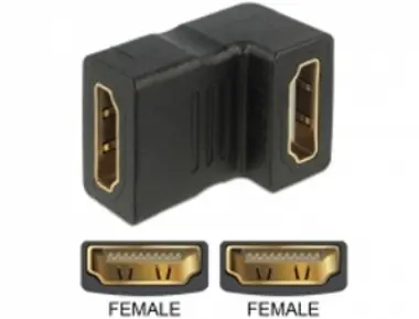 Delock adaptér HDMI samice - HDMI samice / 90° dole