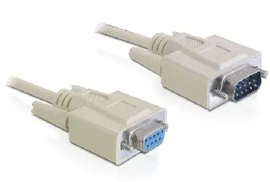 DeLock sériový kabel RS-232, Sub-D9 samec - Sub-D9 samice / 10 m