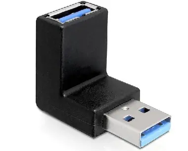DeLock adaptér USB 3.0 (90° - vertikální) samec - USB 3.0 samice