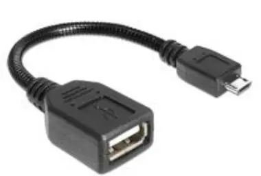 DeLock adaptér USB micro B samec na USB 2.0 A samice / flexibilní / husí krk / OTG / 18cm