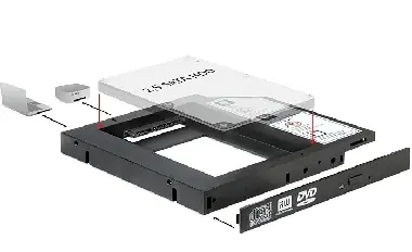 DeLock Slim SATA 5.25 instalační rámeček pro 1x 2.5