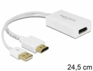 Delock adaptér HDMI A samec na Displayport samice