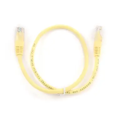 Gembird UTP CAT5E 0.5 m žlutá / patch kabel / s ochranou