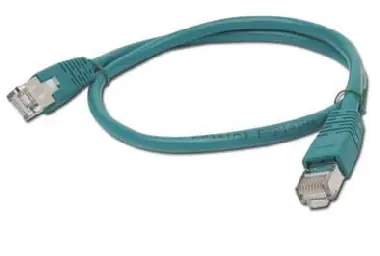 Gembird FTP CAT5E 0.5m zelená / patch kabel / stíněný s ochranou a opletením