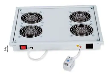 Triton Ventilační jednotka spodní (horní) / 220V/30W / 2xventilátory+Termostat / černá
