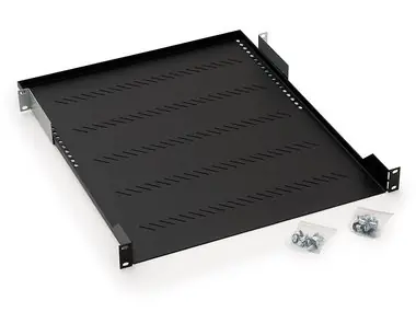 Triton Polička s perforací 1U/750mm (RAB-UP-750-H4) černá / max.nosnost 150kg